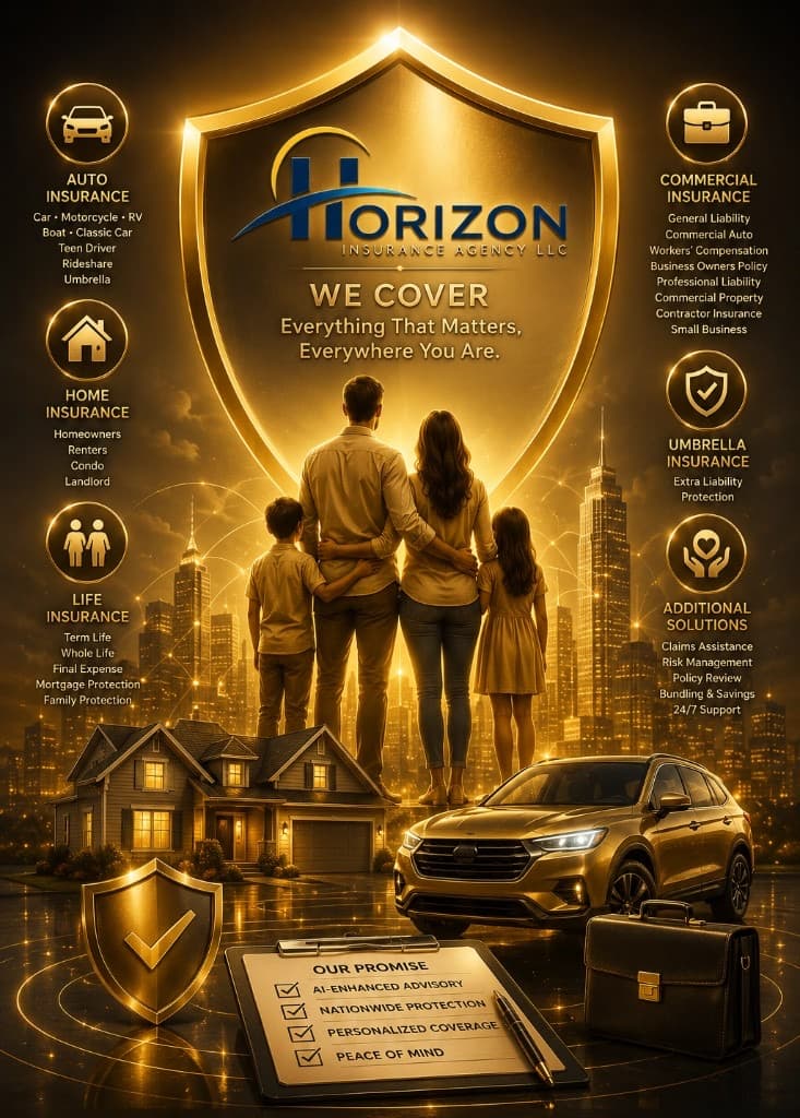Horizon Insurance Agency — Auto, Home, Life, and Commercial coverage protecting what matters